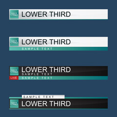 Lower third design template. Vector illustration.