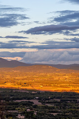Sunset over Luberon Valley, Provence, France