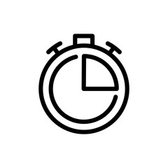 Stopwatch or countdown icon. Period of time. Timer icon vector illustration in outline style