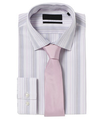 Classic shirt with tie isolated on white
