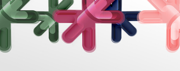 Abstract glossy crosses background for business or technology presentations, internet posters or web brochure covers