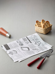 현대적인 차가운 음식 기물 세팅