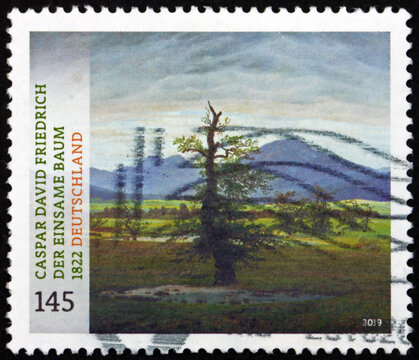 Postage stamp Germany 2019 The lonely tree, Caspar David Friedri