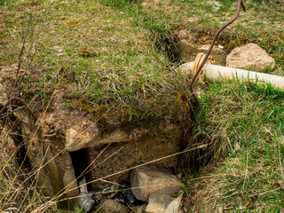 pipe to pump water from the river