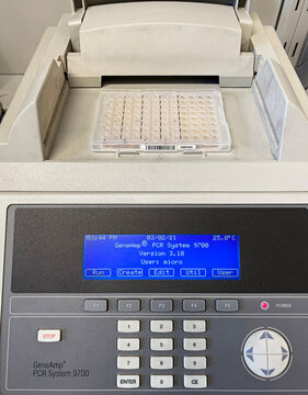 Bologna - Italy - March 3, 2021: Applied Biosystem GeneAmp PCR System 9700