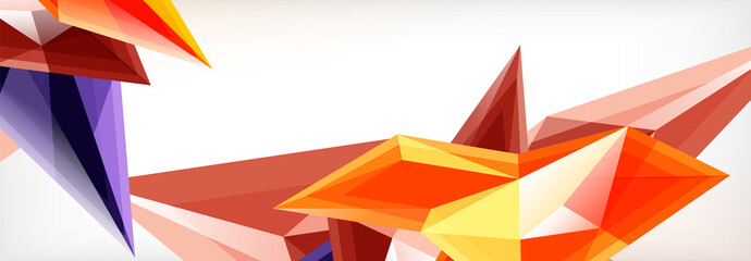 Vector 3d triangles and pyramids abstract background for business or technology presentations, internet posters or web brochure covers