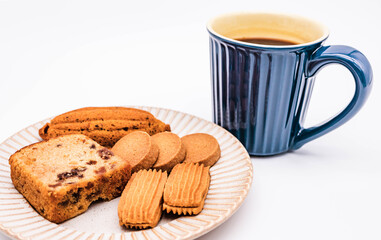 ホットドリンクと焼き菓子のティータイム