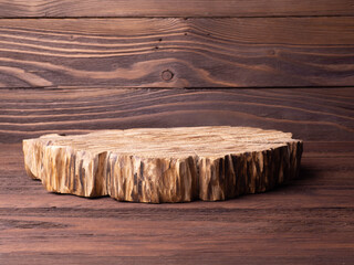 Sawn wood on a wooden background