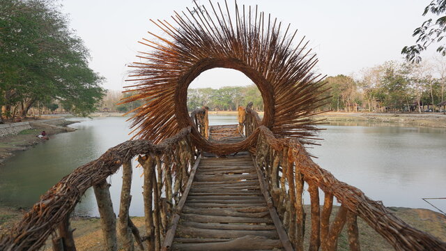 wooden bridge over the water