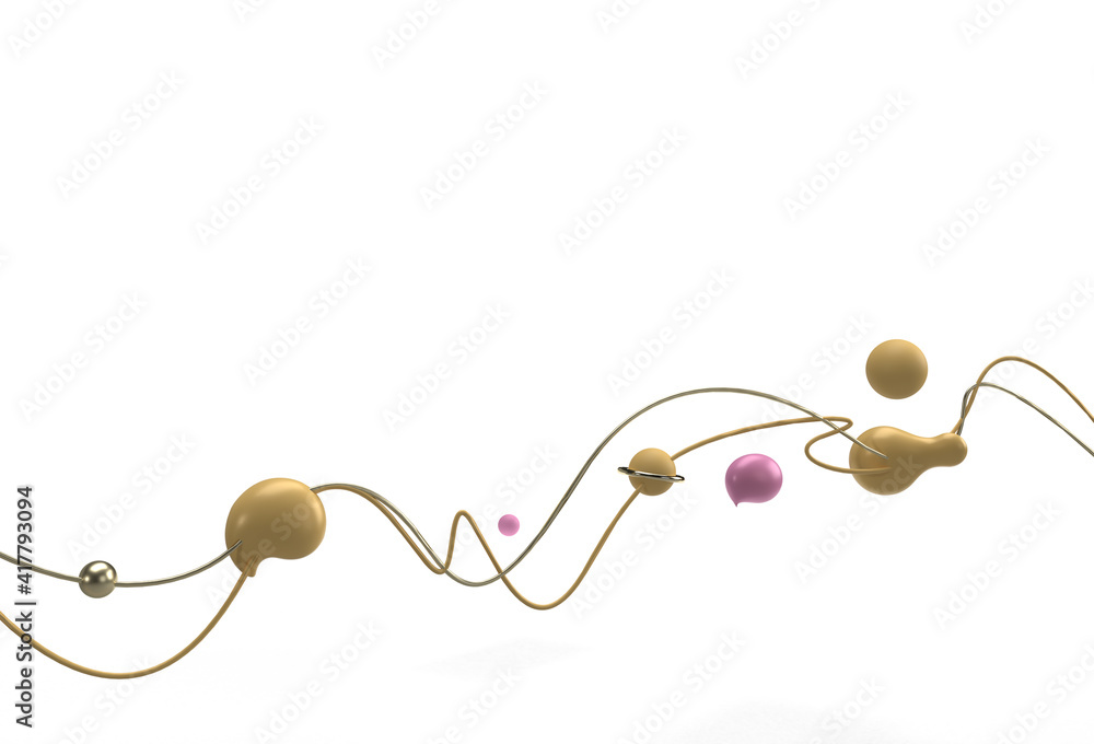 Aufkleber 3d render abstract background with space of your text. digital 3d illustration design.