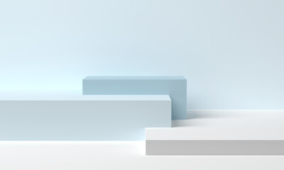 Stage for product in podium platform. 3d rendering - obrazy, fototapety, plakaty