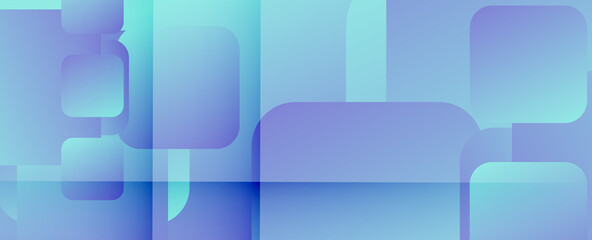 Square shapes composition geometric abstract background. 3D shadow effects and fluid gradients. Modern overlapping forms