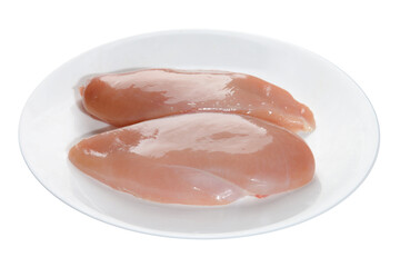 Chicken fillet on a white plate