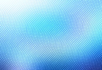 Fantastic blue spectrum gradient background decorated shimmering dot lines wavy pattern.
