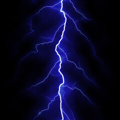 Lightning flash on black background