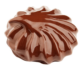 a zephyr in chocolate isolated on a white background