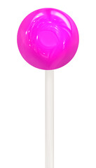violet lollipop isolated on white background. With Clipping Path