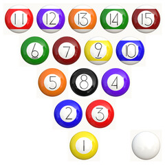 collection of colorful billiard balls