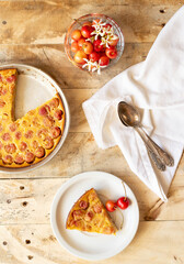  Cherry clafoutis - traditional French sweet fruit dessert.