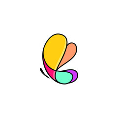 Beautiful Butterfly Logo Template Vector icon design