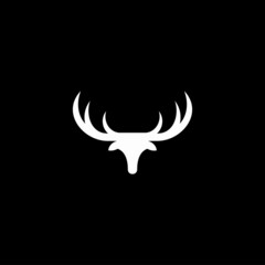 silhouette of reindeer logo. Vector illustration