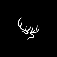 silhouette of reindeer logo. Vector illustration