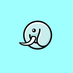 elephant icon or logo, sign and symbol vector illustration
