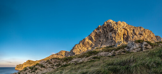 Obraz premium Sunset at Cala Figuera, formentor, majorca,balearics, spain