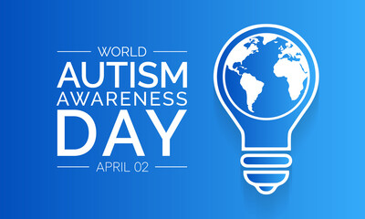 Vector illustration on the theme of World Autism awareness day observed each year on April 2nd across the globe.