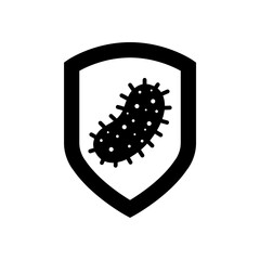 Bacteria icon,immunity, virus protection logo isolated on white background