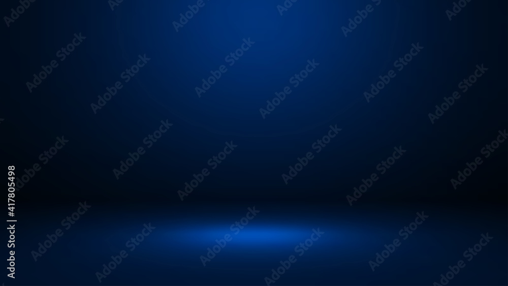 Poster empty blue color product showcase background, can use for background and product display
