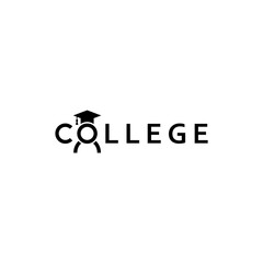 College text, creative logo design.