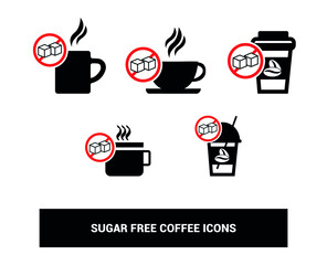 Vector image. Sugar free coffee icon.