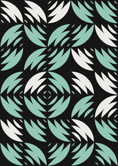 Abstract Geometric Pattern generative computational art illustration