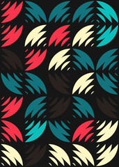 Abstract Geometric Pattern generative computational art illustration