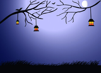 Halloween Background, Scary background, flying bat