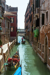 Fototapeta na wymiar Venice canals by day. Tourism in Italy.
