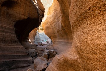 orange rocks in Gran Canaria