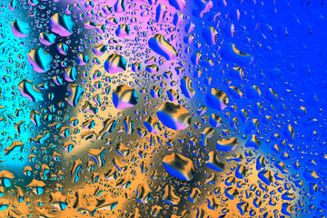 water drops on glass