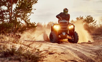 Fotobehang Cross-country quad race, extreme sporten © 6okean