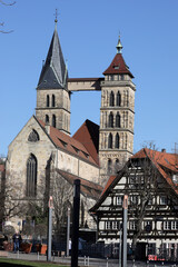 Fototapeta na wymiar Stadtkirche St. Dionys in Esslingen in Baden-Württemberg