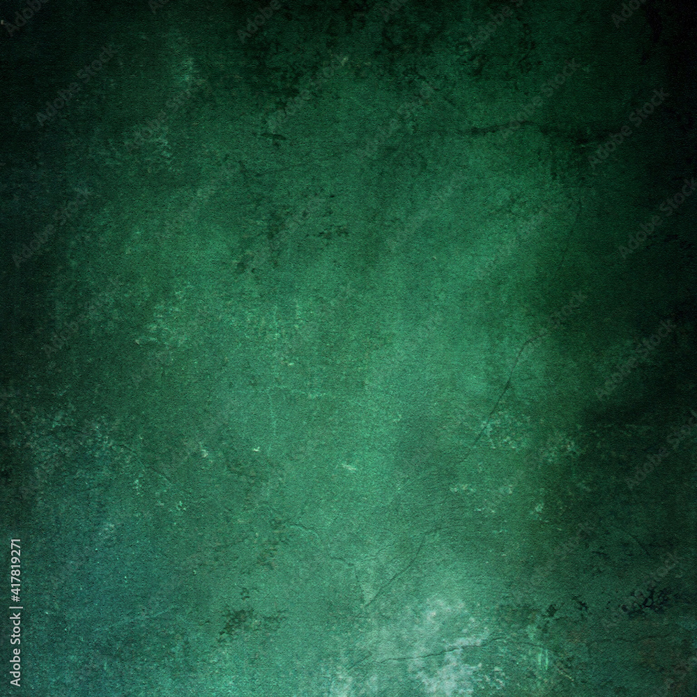 Poster artistic image of background surface plastering or malachite in dark green tones.