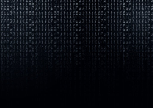 dark blue abstract binary background vector illustration