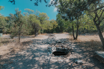 The cistern at the archaeological site was used to store drinking water in the ancient city