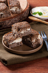 Roasted kebab, Typical Arabic delicacy, also very common in Brazil. Made of minced meat, wheat and mint. Stuffed with cream cheese