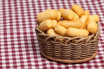 Traditional Colombian gastronomy of achiras del huila snacks.