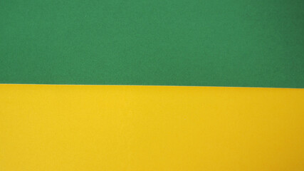 Yellow color and green color paper for background.