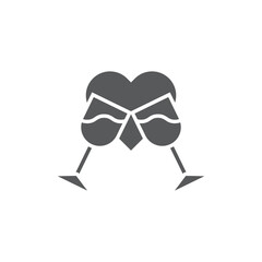 Romantic dinner icon, color, line, outline vector sign, linear style pictogram isolated on white. Symbol, logo illustration