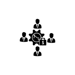 Business plan strategy icon vector