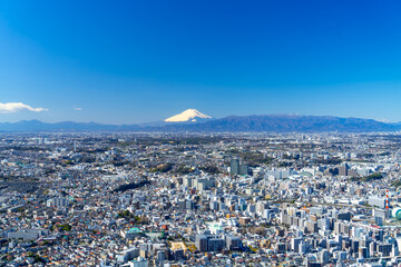 富士山と横浜　桜木町から　2021　